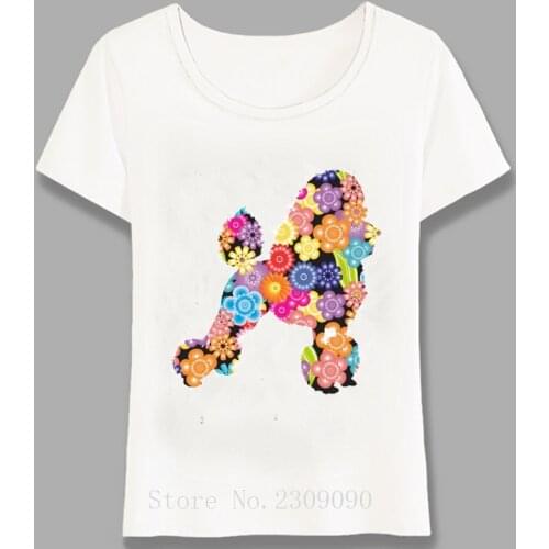 New Fashion Toy Poodle Print T-Shirt Women Cute Pet Dog t-shirt Animal Design Tops Girl Fun Tee Hipster Female Short Sleeve