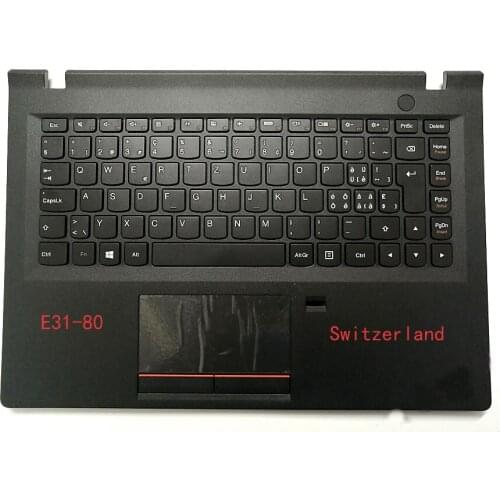 NEW For New for New Lenovo E31 e31-70 e31-80 palm rest Swiss keyboard upper cover touch pad with FP hole 5cb0j36095