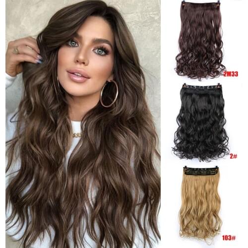 PAGEUP Long Straight 5 Hair Pin in a Hair Extension Synthetic Extension Hair Wigs for Women 24 Inch Synthetic Ombre Black Brown