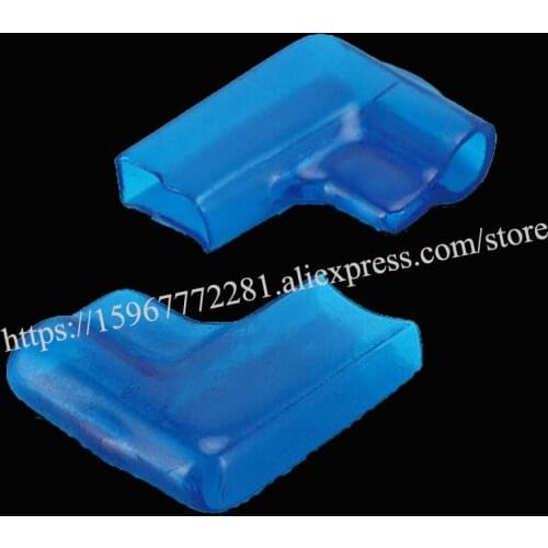 Plastic insulated sleeve bar connector soft sheath 187 Single wire sheath Blue soft silicone sheath flag flame retardant sheath
