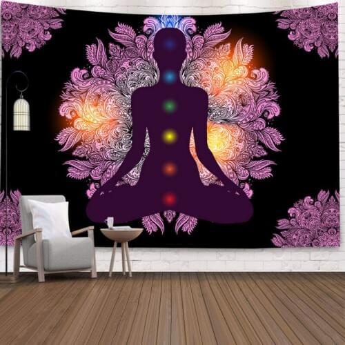 95cm x 73cm Rectangle Landscape Print Tapestry Psychedelic Moon Mountain Wall Hanging Beach Towel Art Tapestry Dorm Home Decor