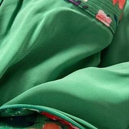 Women Skirt Spring Summer New Small Fresh Floral Long Slit Midi Skirt