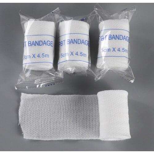 10 Rolls/lot 5cmx4.5m Elastic Bandage First Aid Kit Gauze Roll Dressing Medical Supplies