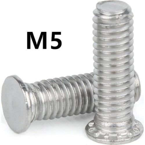 100PCS M5x8/10/12/15/16/18/20/25/30mm 304 Stainless Steel Rivet Screws Platen Screws