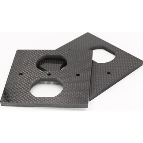 2Pieces Carbon Fiber US Socket AC Power Duple Receptacle Cover Outlet Wall Plate Panel 8.5x8.5cm