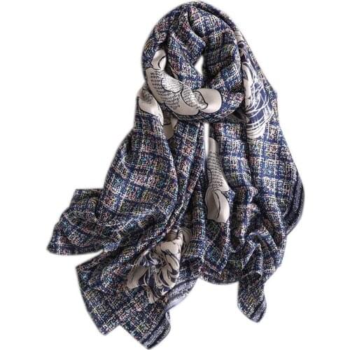 2020 Luxury Brand Women Silk Scarf Geometric Floral Natural Silk Scarves Print Shawls and Wraps Pashmina Foulards Bandana Hijabs