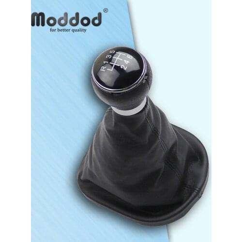 5/6 Speed Car Gear Shift Knob for Volkswagen VW Touran Caddy 2 II MK2 2003-2010 Accessories Leather Lever Gaitor Boot Cover