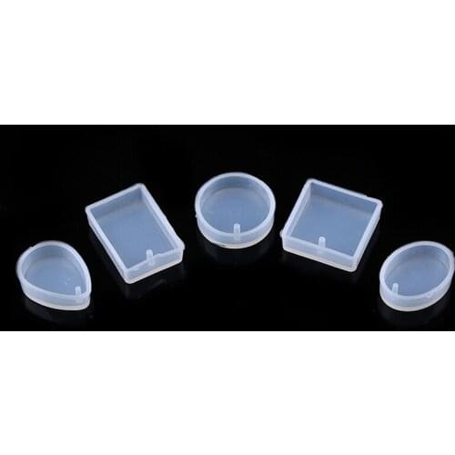 5Pcs Resin Epoxy Crystal Jewely Pendant Making Mold Jewelry Casting Silicone Molds for DIY Craft Clay Ceramics Tools