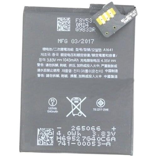 5pcs/lot 1043mAh / 3.99Wh A1641 Replacement Li-Polymer Battery For Ipod touch 6th Generation 6 Gen 6g + Tracking Code