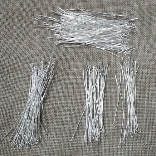 55mm eye pins head pins needles earring tassel dangles clasp bracelets necklaces making beading connector kit wholesale bijoux