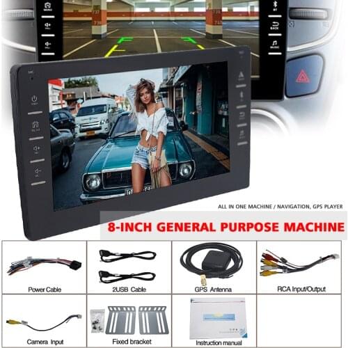 New Arrival 1 Set 8 inch Universal Android Car GPS Navigation Machine Navigator GPS Player Multimedia Stereo WiFi Video 2din