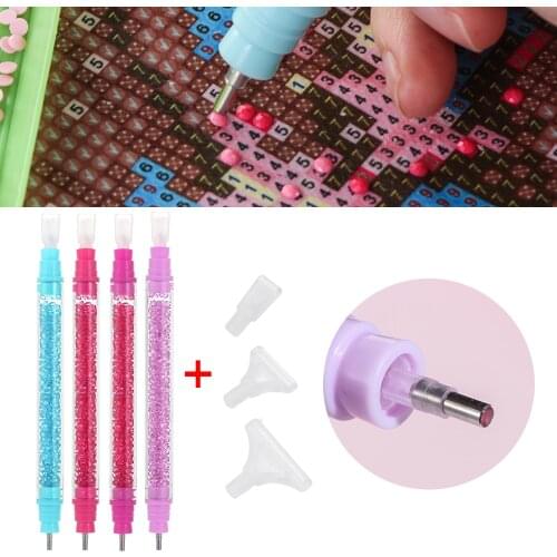 Free Gift Point Drill Pen Head Double Head Crystal 5D Diamond Painting Point Drill Pen DIY Craft Cross Stitch Sewing Accessories