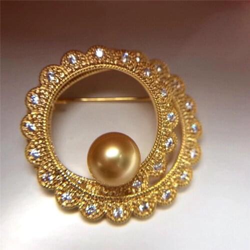 DIY Brooch Pin Mountings Findings Settings Base Women Accessories for Pearls Agate Jade Crystal Beads