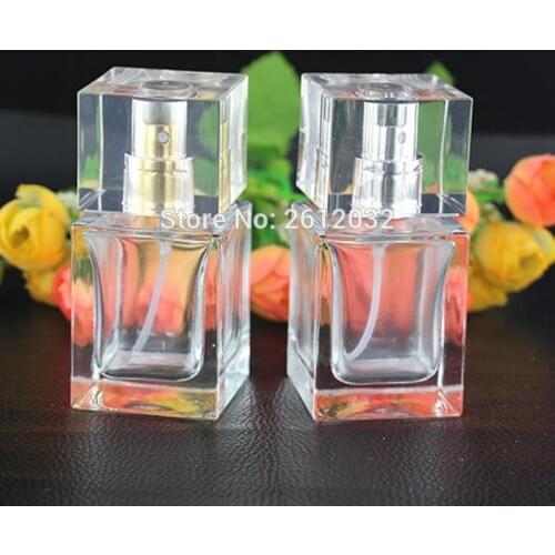 Fast Shipping 30ml Clear Lucency Glass Empty Perfume Spray Bottle Parfums Vapoization Glass Bottle F2017432