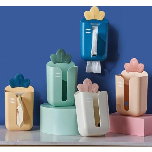 Household Tissue Box Cover Kitchen Organizer Wall-Mounted Carrot Containers Toilet Paper Holder Home Decoration Accessories