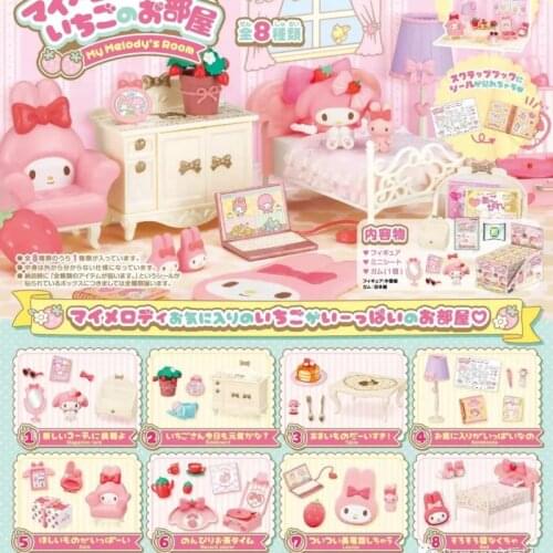 Action Figure Model Toy Sanrio Pink Cinnamorol Collectible Hand-made Blind Box Anime Decoration Collection Toy for Children Gift