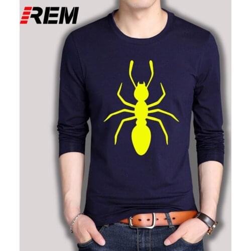 REM Summer New Fashion T shirt Men Casual Short Sleeve O-neck Male Tops Tees Ant Printed T-shirt For Man Brand Clothing
