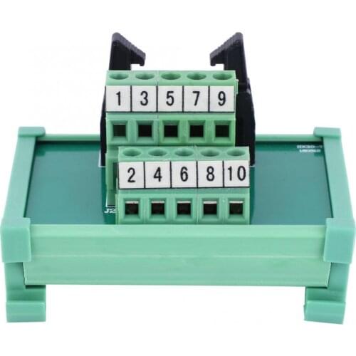 IDC-10P PLC Breakout Board Terminal Block Signal Adapter Moard PLC Adapter Module Terminal Board