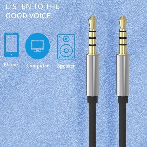 AUX Cable Jack 3.5mm Gold-plated stereo Audio Cable Jack Audio Cable Adapter for Car Headphone Speaker Laptop Wire Aux Cord