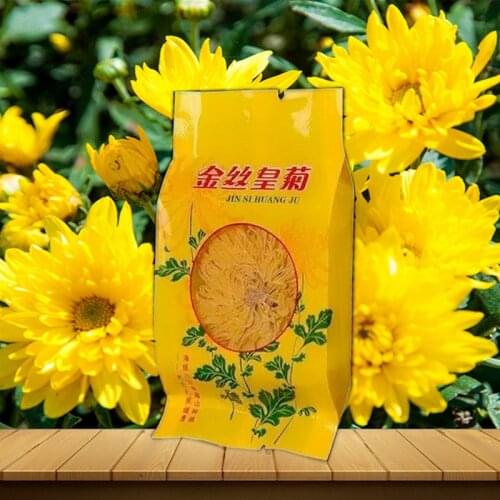 China Natural Green Organic Gold Silk tea Out bag may change Chinese Wild JinSi HuangJu Royal Chrysanthemum Tea