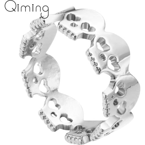 Punk Skeleton Skulls Ring For Women Men Female Girls Cool Vintage fashion Gold Fashion Rings Boho Chic Jewelry Birthday Gift