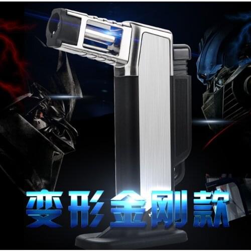 Kitchen Outdoor Barbecue Windproof Lighter Torch Turbine Natural Gas Jet Lighter Butane Cigarette Airbrush Cigar Smoking Set