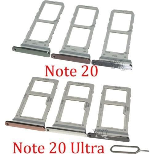 Phone SIM SD Card Tray For Samsung Galaxy Note 20 Ultra Original Phone Note 20 Ultra SIM Chip Card Slot Holder Part With Pin
