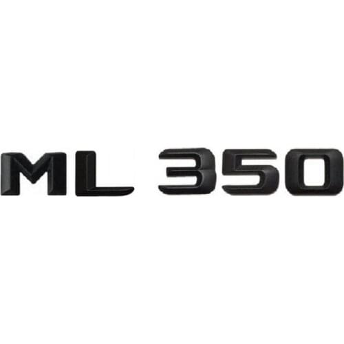 Matt Black " ML 350 " Car Trunk Rear Letters Word Badge Emblem Letter Decal Sticker for Mercedes-Benz ML Class ML350