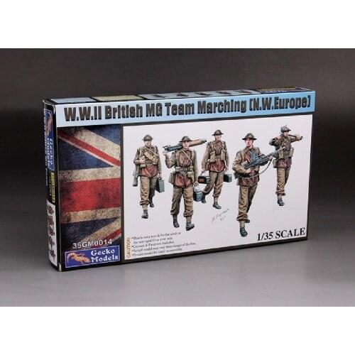 Gecko 1/35 Models 35GM0014 WWII British MG Team Marching [N.W.Europe]