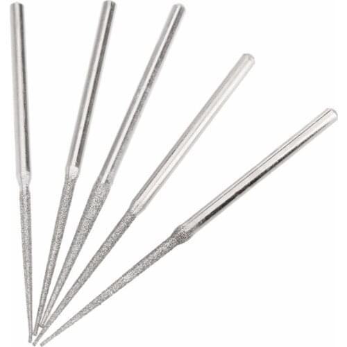 5pcs New Mini Drill Diamond Grinding Head 3mm Shank Bur Bit Set Grinding Tool