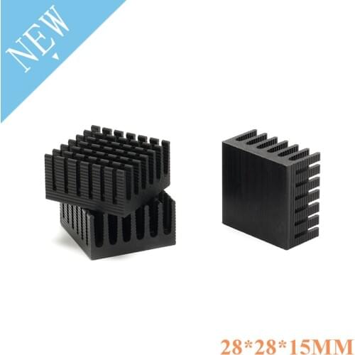 5 pcs 28*28*15mm Heatsink Cooling Fin Radiator Aluminum Cooler Heat Sink for LED, Power IC Transistor, Module PBC 28X28X15mm