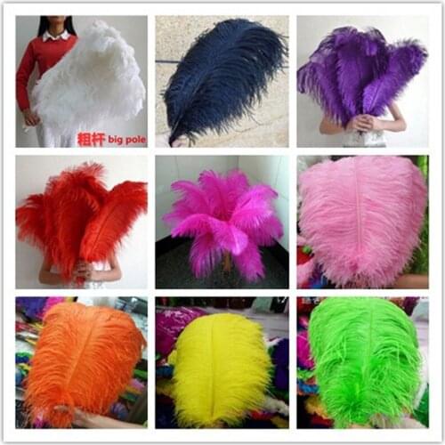 Wholesale all kinds of colors selection rough bar ostrich feathers long 24-26 inch / 60-65 cm to celebrate wedding decoration