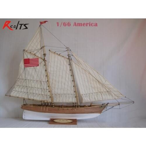 RealTS Classic wooden sailing boat model assemble kit 1/66 American boat kit DIY model