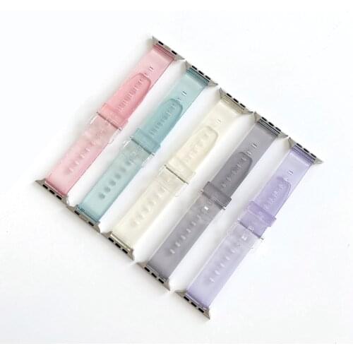 Color Changing Strap For Apple Watch 44mm 40mm 42mm 38mm Bands Sport Wrsit Bracelet IWatch Series Se 6 5 4 3 WatchBand