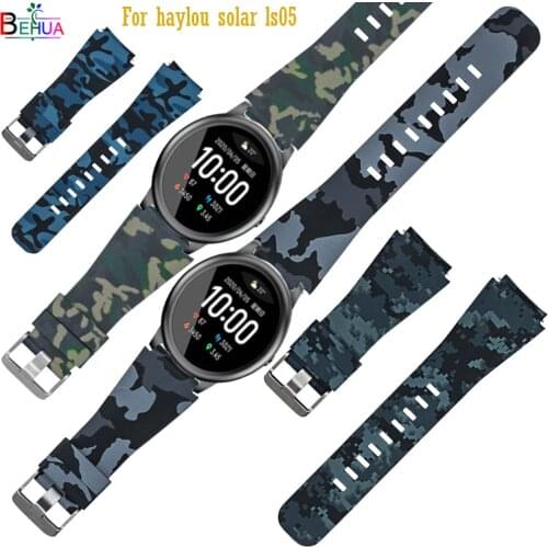 For Xiaomi haylou solar ls05 ремешок smart watch wristband Replacement silicone watchstrap For Huawei Watch GT 2 46mm Bracelet