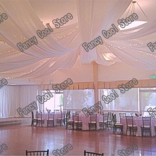 Luxury Wedding Ceiling Drape drapery 14m(45.9ft) long x 1.4m(55'')Width/pc Many Colour Available 10pcs/lot wedding decoration
