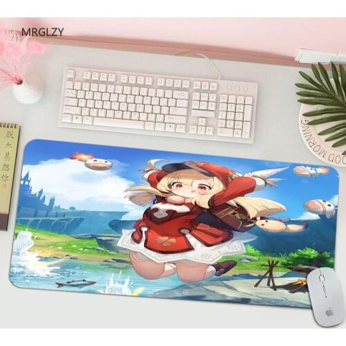 Genshin Impact Mouse Pad Small Size Game Mousepad Gaming Keyboard Table Mat Natural Rubber Office Klee Carpet Mouse Mat