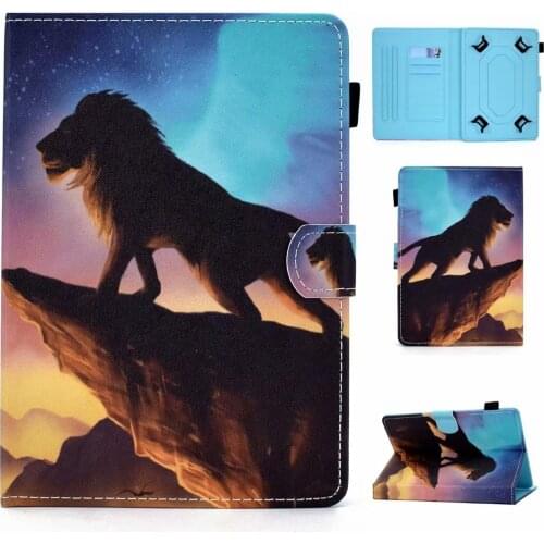 Universal Case For iPad 10.2 2019 Cover For Huawei T3 T5 M5 9.6 9.7 10 10.1 10.5 Inch Tablet Funda Cute Carton Print Stand Shell