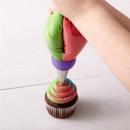 1pcs 3 Holes Cake Decoration Converter Mix 3 Colors Icing Piping Nozzle Converter For Cupcake Nozzle Converter Tools Random