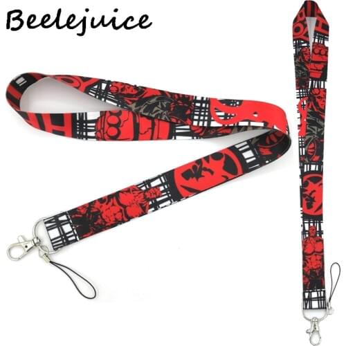 100pcs Hellboy movie Neck Lanyard keychain Mobile Phone Strap ID Badge Holder Rope Key Chain Keyrings cosplay Accessories Gifts
