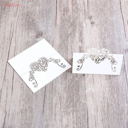100Pcs Laser Cut Hollow Shape Seat Card Vintage Table Number Name Card Wedding Name Cards Wedding Party Decoration 7ZSH928