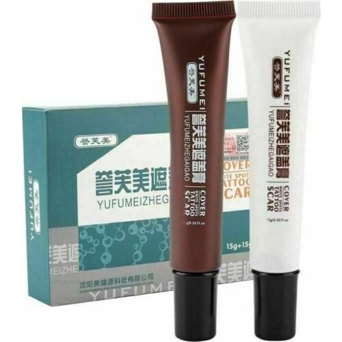 2pcs Tattoo Cover Up Concealer Skin Scar Birthmark Waterproof Cream Makeup Cover Cream Hiding Spot Fast Covering