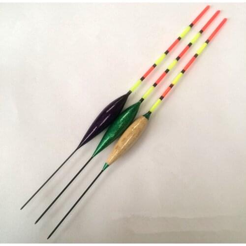 3Pcs High Sensitivity Marked Fishing Float Bobbers Bold Tail Fir Wood Bobber Fluorescent Fishing Light Float Fishing Accessories