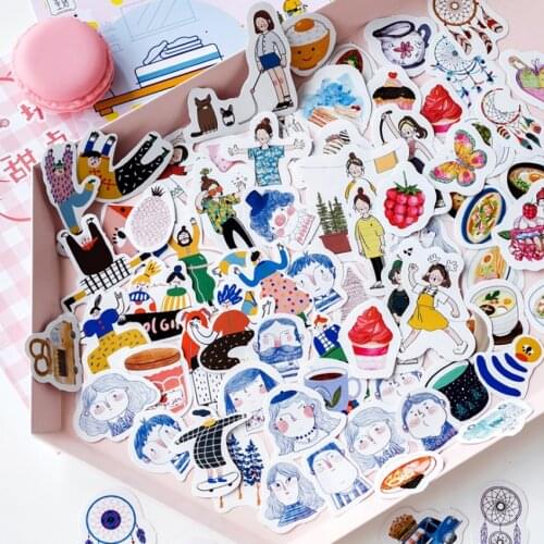 45pcs/pack New Japan Diary Sticker Kawaii Planner Scrapbooking Sticky Stationery Escolar School Supplies