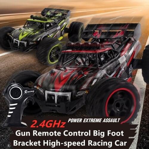 4WD High-speed Big Foot Off-road RC Racing Car Multi-terrain Adaptation Anti-collision Strong Grip Rubber Tire Electric RC Toy