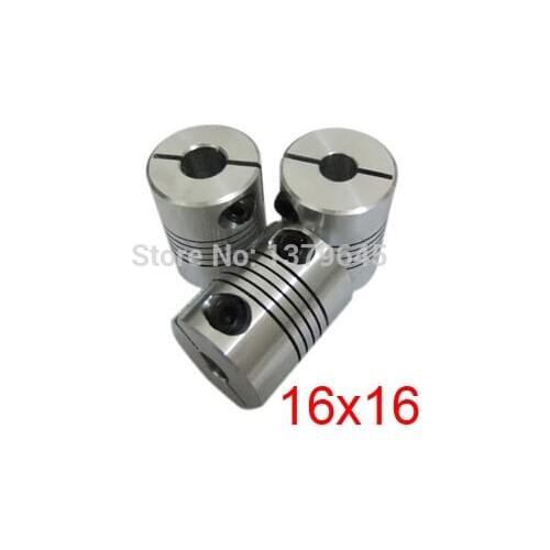 5pcs/lot Coupler 16mm to 16mm Flexible Shaft Coupler 16x16mm Flex Clamp Shaft Coupling Connector Diameter 32mm Length 40m