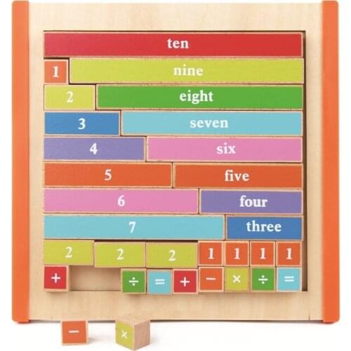 Kids educational learning toy montessori math stick arithmetic toy for preschool teaching aid made of solid wood high quality