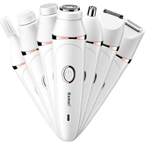 7in1 Pro wet dry electric epilator facial eyebrow device face epilator machine electric leg depilatory facial grooming kit