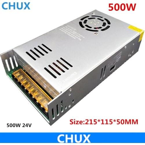 CHUX Single output LED Switching mode Power Supply mini size MS series 500W 24V 20A Transformer