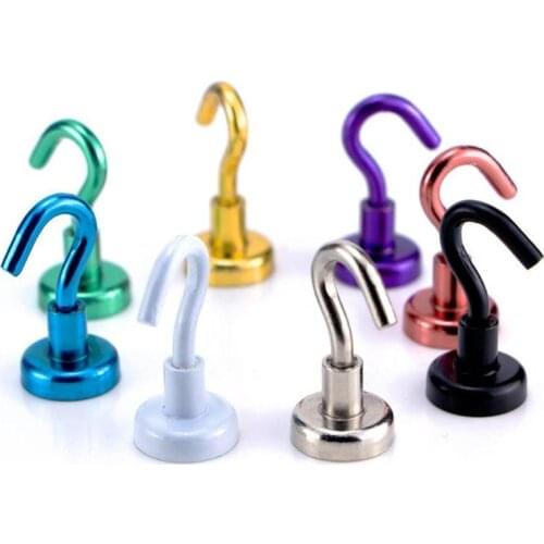 Magnetic Hook Strong Mini Heavy Duty Hanger Durable For Kitchen Refrigerator Aimant Crochet High Quality Steel Hooks Holder